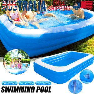 3-Layer Inflatable Swimming Pool Children Kids Adult Family Above-Ground Pools - Picture 1 of 15