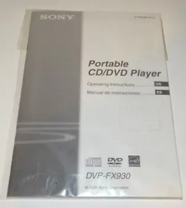 Sony Lettore DVD Portatile DVP-FX930 Manuale Istruzioni Funzionante 4-126-487-11(1) - Foto 1 di 3