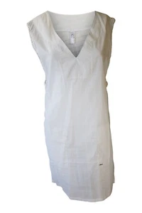 CHLOE Strandkaftan Mare weiß Baumwolle V-Ausschnitt (US S / EU M) - Bild 1 von 3