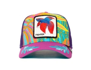 Sombrero de camionero de granja animal Goorin Bros edición limitada BETTA PEZ LUCHADOR - Imagen 1 de 5