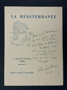 RARE: LA MEDITERRANEE by Jean Cocteau Double Sided Original Signed Poster | PGB - Picture 1 of 5