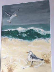 BEAUTIFULLY HANDPAINTED IN WATERCOLOURS - STORMY SKIES - Picture 1 of 3