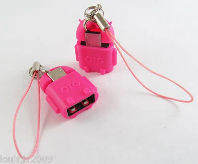 Android Robot Micro USB Host OTG Adapter for Galaxy S3 S4 Note2 & Google Nexus 7 - Image 1 of 3