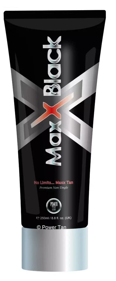 Power Tan Maxx Black Premium Sunbed Tanning Accelerator Lotion Cream 250ml Tube - Image 1 of 1
