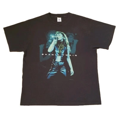 Camiseta De Colección Años 90 Shania Twain Delta Talla XL Para Hombre Doble Lado Gira 1999 Concierto  Foto 1 de 4