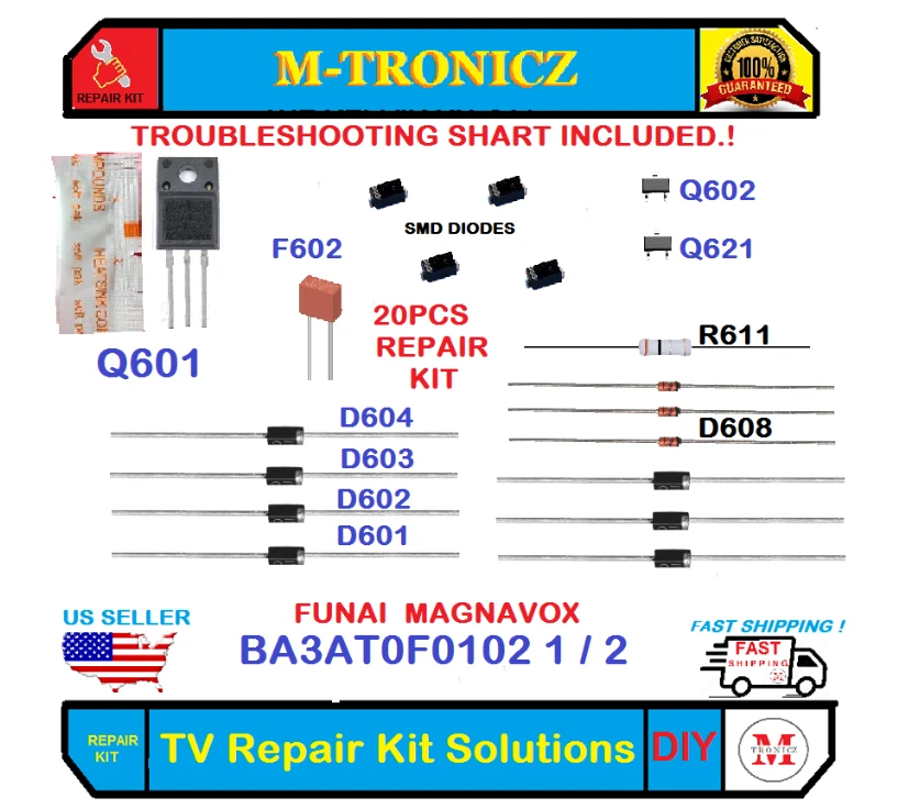 REPAIR KIT  For  MAGNAVOX  EMERSON  LF391EM4F  A3ATE-MPW A3ATJ-MPW A3ATC-MPW - Image 1 of 1