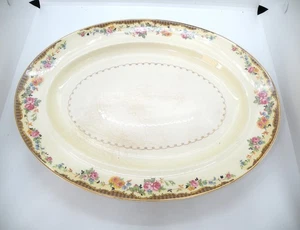 Rare Vintage Nasco 22K Gold Trim Made in USA Oval Serving Platter Plate Dish - Picture 1 of 8