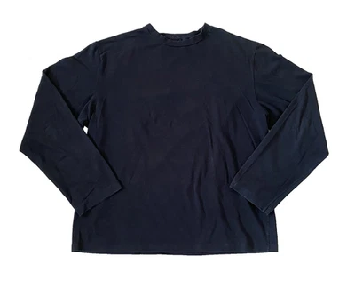 Jil Sander 男式套衫经典衬衫长袖 L 黑色极简主义设计师 — 第 1/4 张图片