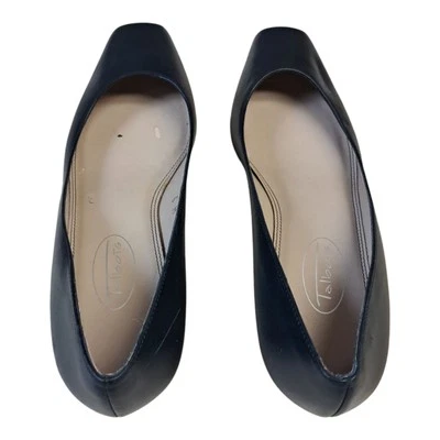 Talbots Azul Marino Puntera Cuadrada Gatito Heal Talla 6m  Foto 1 de 4