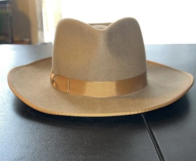 Sombrero Gigi Pip Monroe Rancher 57 S/M Marrón 100% Lana Australiana Fieltro Fedora Foto 1 de 4