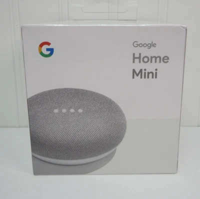 Google Home Mini Smart Assistant Speaker Gen 1 Chalk Gray GA00210-US New Sealed - Image 1 of 4