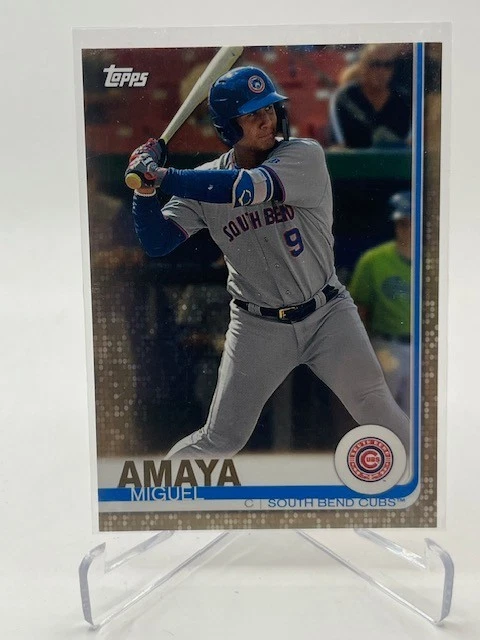 2019 TOPPS PRO DEBUT MIGUEL AMAYA RC GOLD #D 01/50 SP CUBS - Image 1 of 1