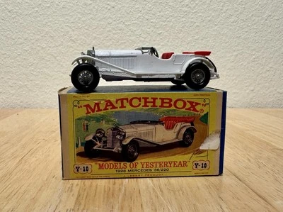 Matchbox Modelos de Antaño Y-10 1928 Blanco Mercedes Benz 36/220 Coche de Juguete De Colección Foto 1 de 4