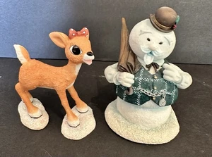 RUDOLPH AND THE ISLAND OF MISFIT TOYs Clarice & Sam Snowman Figurines Set 2 - Picture 1 of 11