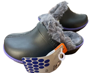 Croc's Cheerful Christy COBBLER Black/ Graphite Clogs C12 New with Tags! - Image 1 of 4