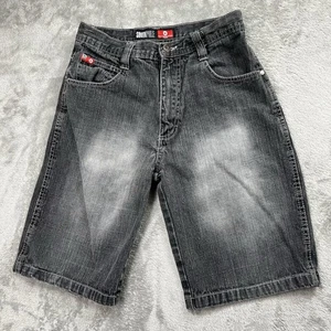 Pantalones Cortos Southpole Vintage Rojo Pestaña Negro Talla 14 Sueltos Grunge  - Imagen 1 de 10