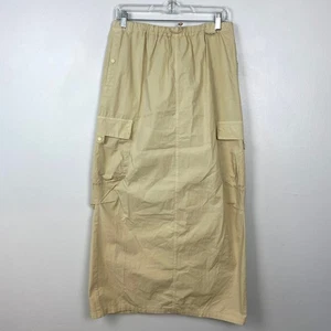 Zara Cargo Maxi Rock hellbraun khaki Gorpcore Cargo Taschen Größe Medium - Bild 1 von 8
