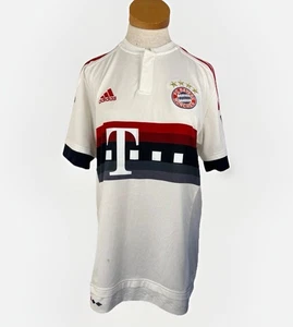 Adidas 2015-16 BAYERN MUNCHEN Jersey Shirt White Rochester Futbol Size M TMobile - Picture 1 of 9