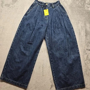 Neu mit Etikett L. F. Markey Myles Damenjeans US 2 indigo mittelhoher Bund klassisch Baggy weites Bein - Bild 1 von 19