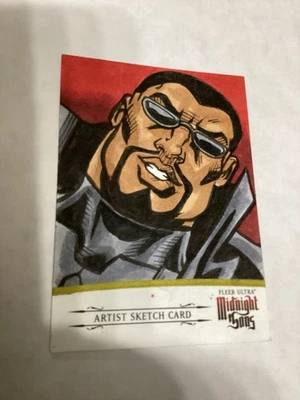 Tarjeta de boceto de artista Fleer Ultra Midnight Sons Blade 2023 1/1 ¡Artista desconocido! Foto 1 de 2