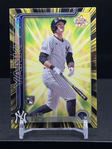 2025 Topps Chrome Ben Rice Radiating Rookie RC SSP #RR-15 YANKEES - Picture 1 of 2