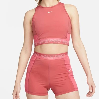 NUEVO Sujetador deportivo sin mangas de entrenamiento recortado Nike Pro Dri-Fit para mujer XL DX0061-655 Foto 1 de 4