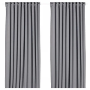 IKEA MAJGULL Blackout Curtains Grey – 2 Pairs (4 Panels) – ~270cm – With Hooks - Picture 1 of 4