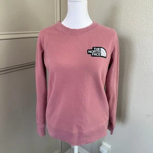 The North Face Sweatshirt Dusty Pink Size XS Pink Long Sleeve Pull Over Big Logo - Picture 1 of 5