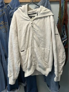 Vintage 90s Schott Fleece Zip Hoodie Heavyweight Sherpa Jacket Coat Men’s Size M - Picture 1 of 7