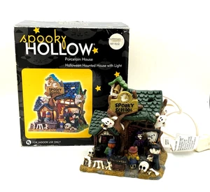 Vintage Spooky Hollow Halloween Haunted School House Lighted 2002 5" Tall - Picture 1 of 9