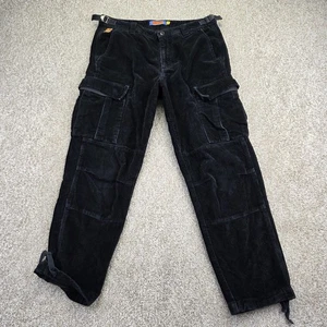 Empyre Relax Skate Pants Men Size 30 (32X27) Black Corduroy Baggy Y2k - Picture 1 of 14