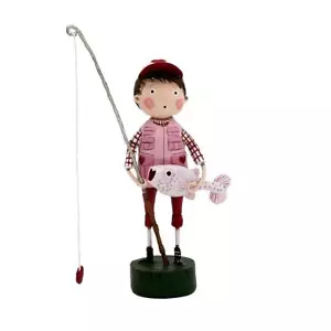 Lori Mitchell Valentine's Day You're a Catch Fishing Boy Figurine 16699 - Picture 1 of 4