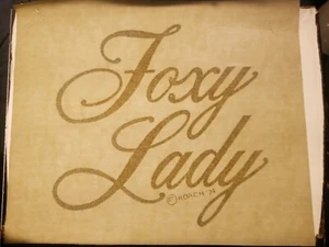 Vintage Iron On T-Shirt Transfer: FOXY LADY Glitter 1974 Roach - Picture 1 of 3