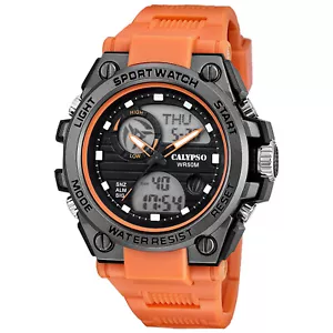 Orologio Uomo CALYPSO AnaDigi Arancione/Nero K5854/2 - Foto 1 di 3