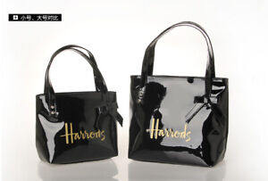New Harrods Black Bow Storage Shoulder Bag Handbags PVC Waterproof Bag