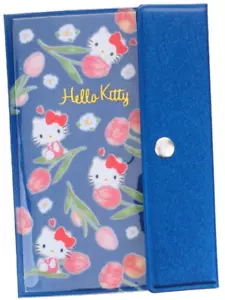 Organizador de viajes Hello Kitty funda pasaporte billetera con estuche con soporte para tarjetas de identificación - Imagen 1 de 2