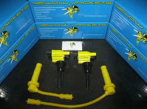 YELLOW JACKETS COIL PACKS MITSUBISHI EVOLUTION EVO 4 5 6 7 8 9 - 2 YEAR WARRANTY - Bild 1 von 1