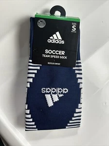 Adidas Soccer Team Speed Over the Calf Socks OTC Navy Blue White Size S YOUTH - Picture 1 of 7