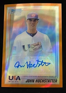 2010 BOWMAN CHROME JOHN HOCHSTATTER ORANGE AUTO #d 5/25 SP REFRACTOR AUTOGRAPH ! - Picture 1 of 2