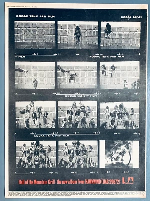 HAWKWIND 1974 vintage UK POSTER ADVERT HALL OF THE MOUNTAIN GRILL - Image 1 of 3