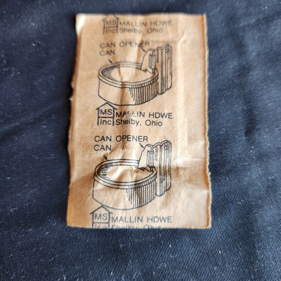 Vietnam Era US Army P38 Can Opener K C Ration GI Mess Kit Mallin HDWE Shelby OH - Image 1 of 1