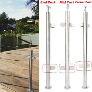 Glass Balustrade Railing Posts Clamp Stainless Steel For Garden Balcony Decking - Picture 1 of 47