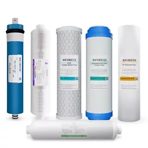 PH Alkaline Mineral Reverse Osmosis Water Replacement Set + membrane, 6 Filters - Picture 1 of 15