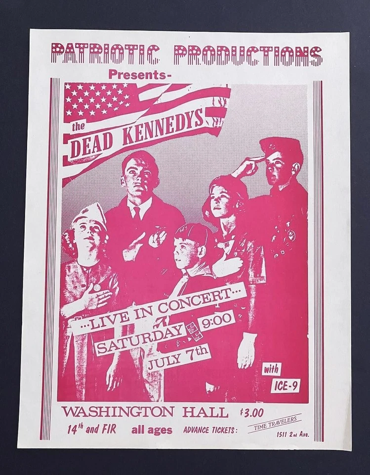 Dead Kennedys Flyer Poster July 7 1979 Washington Hall Seattle Live in Concert - Image 1 of 1