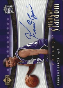 2005-06 Upper Deck Trilogy Signs of Stardom #FG Francisco Garcia Auto - NM-MT