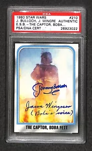 Wingreen & Bulloch "Boba Fett" 1980 TOPPS STAR WARS Signed Rookie Card (RC) PSA - Picture 1 of 2