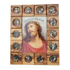 Icon Jesus Christ With Crown Of Thorns Handmade Olive Wood Via Dolorosa 11