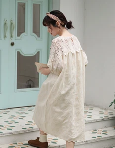 Lagenlook spitze kleid antik retro bohemian hippie shabby chic vintage - Bild 1 von 10