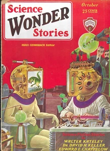 SCIENCE WONDER STORIES #5, October 1929 - Hugo Gernsback bedsheet-sized pulp - Imagen 1 de 6