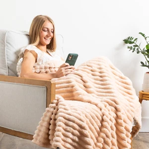 High Pile Ultra Soft Blanket – Breathable Fleece Comfy Fleece Blanket for Couch - Picture 1 of 12